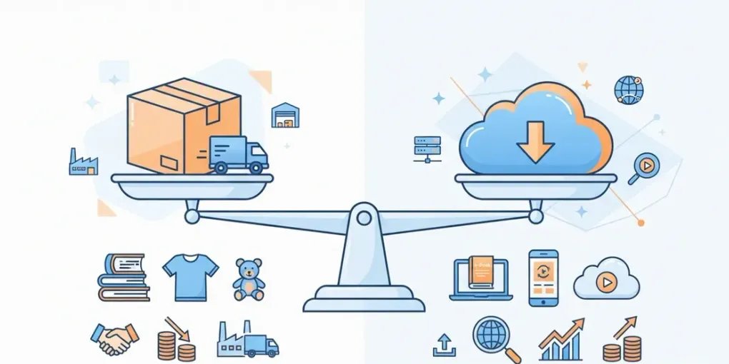 Digital Products vs Physical Products: Pros, Cons, and Profit